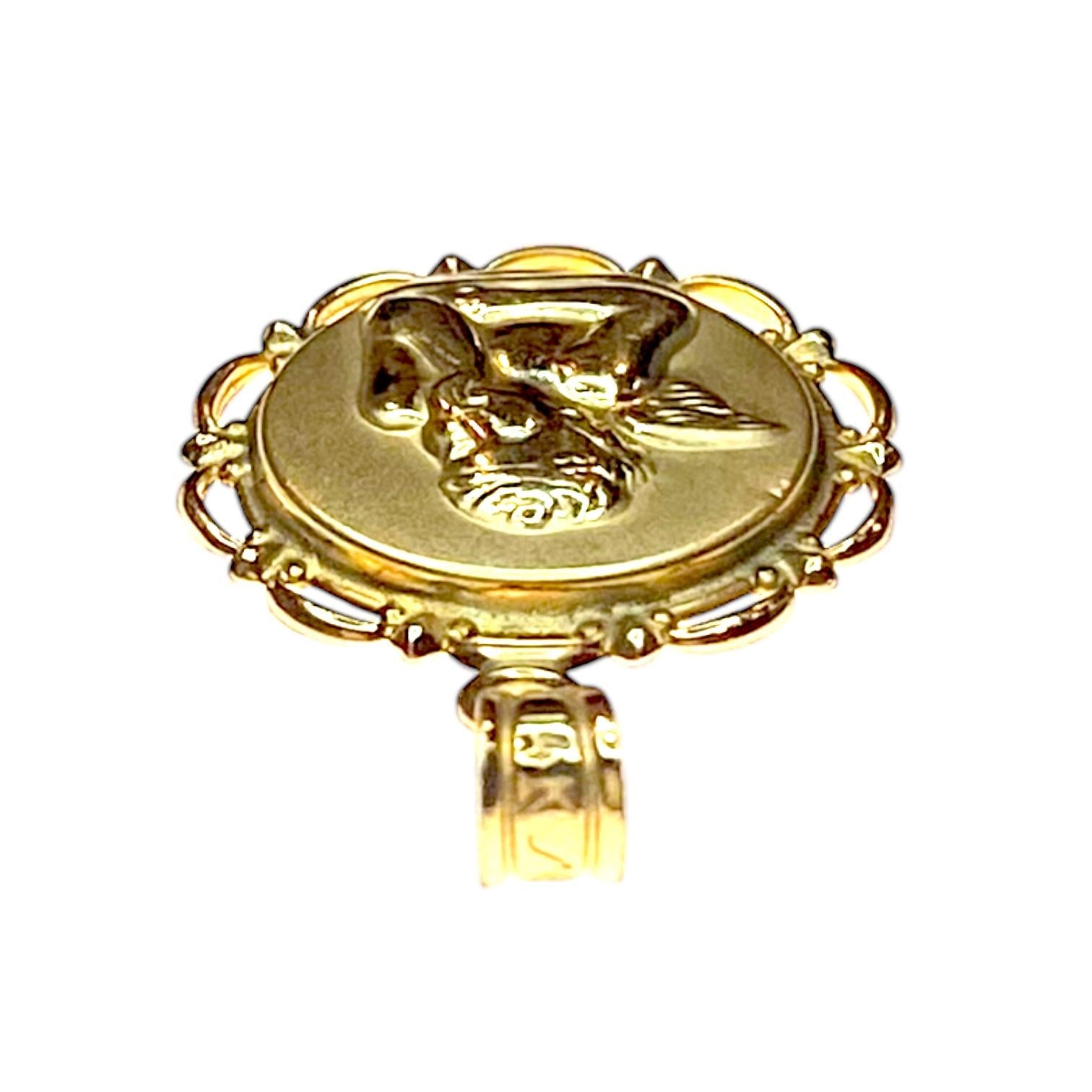 14K Yellow Gold Guardian Angel Pendant