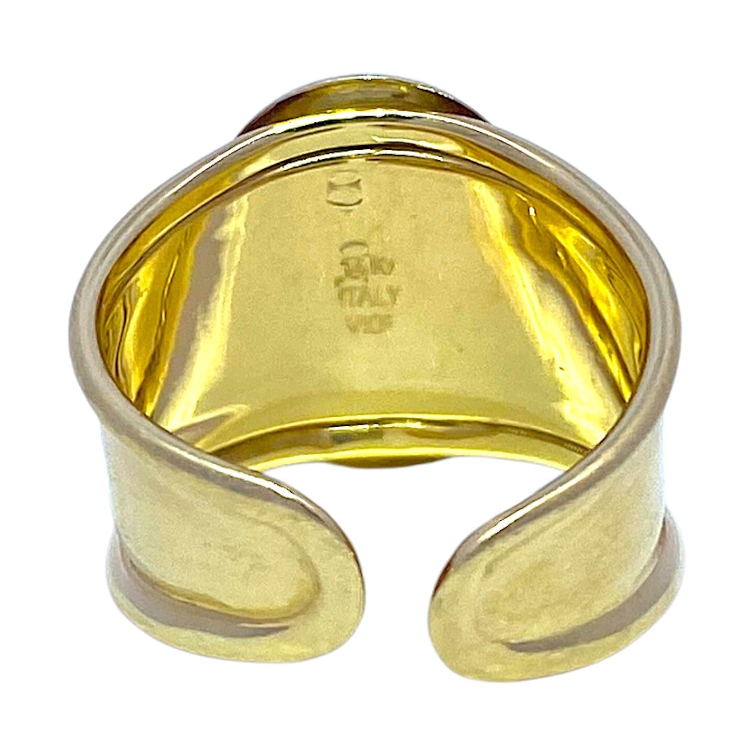 Vintage 14K Gold Flexible Cameo Ring