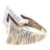 Vintage 14K Gold Mid Century Geometric Diamond Ring