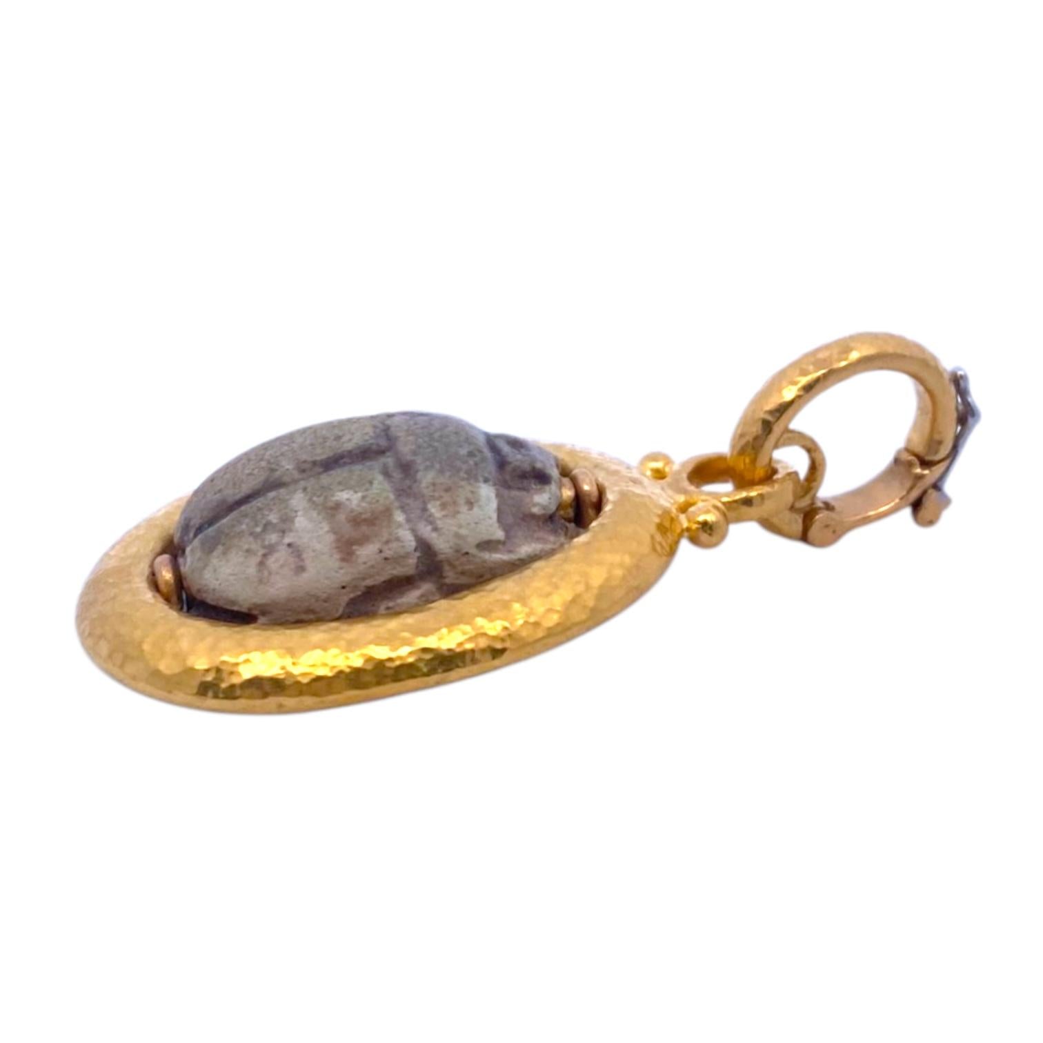 GURHAN 24K Gold Large Scarab Pendant