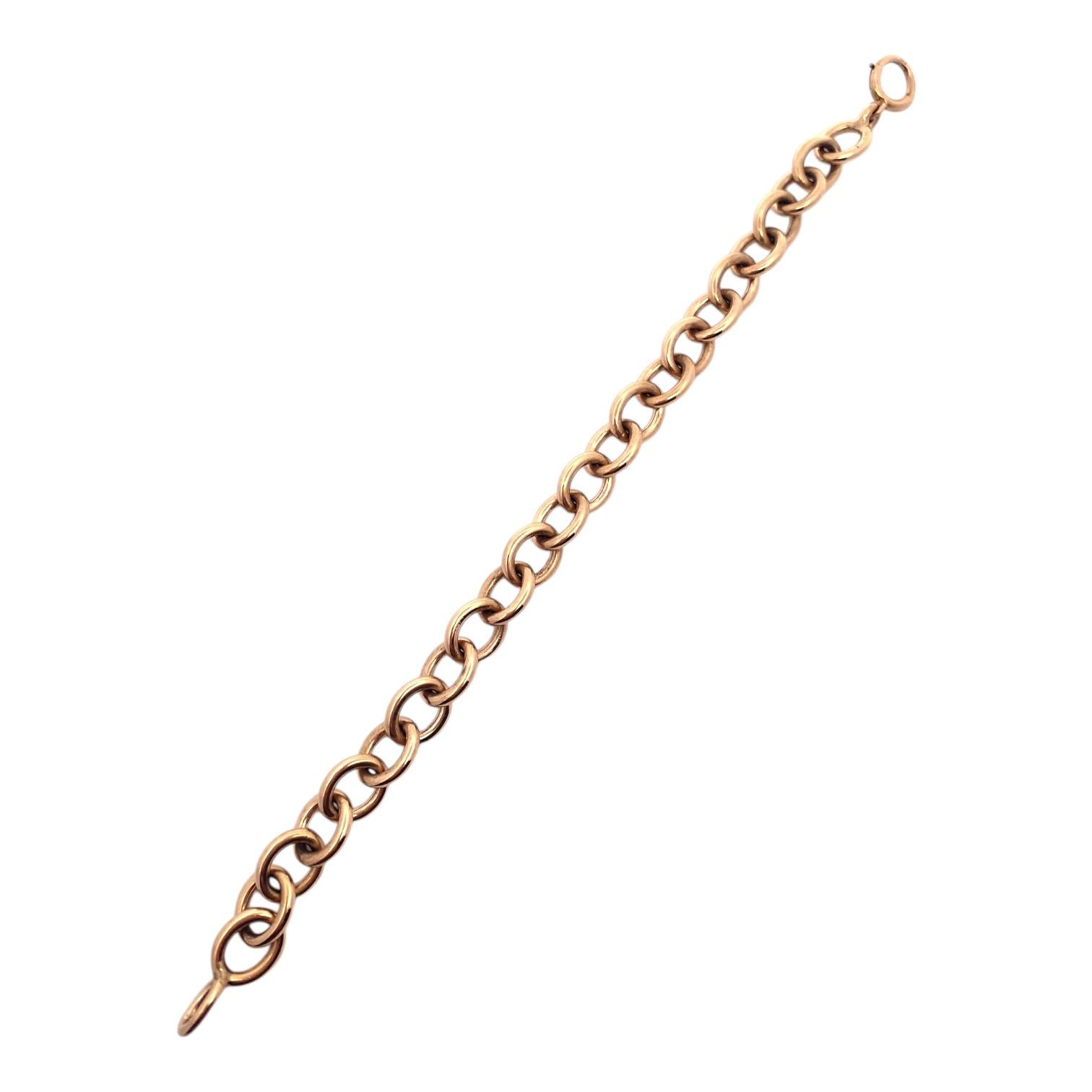 Vintage 14K Gold Rolo Links Bracelet