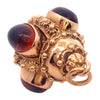 Etruscan Revival Italian 18K Citrine Cabochon Charm Pendant