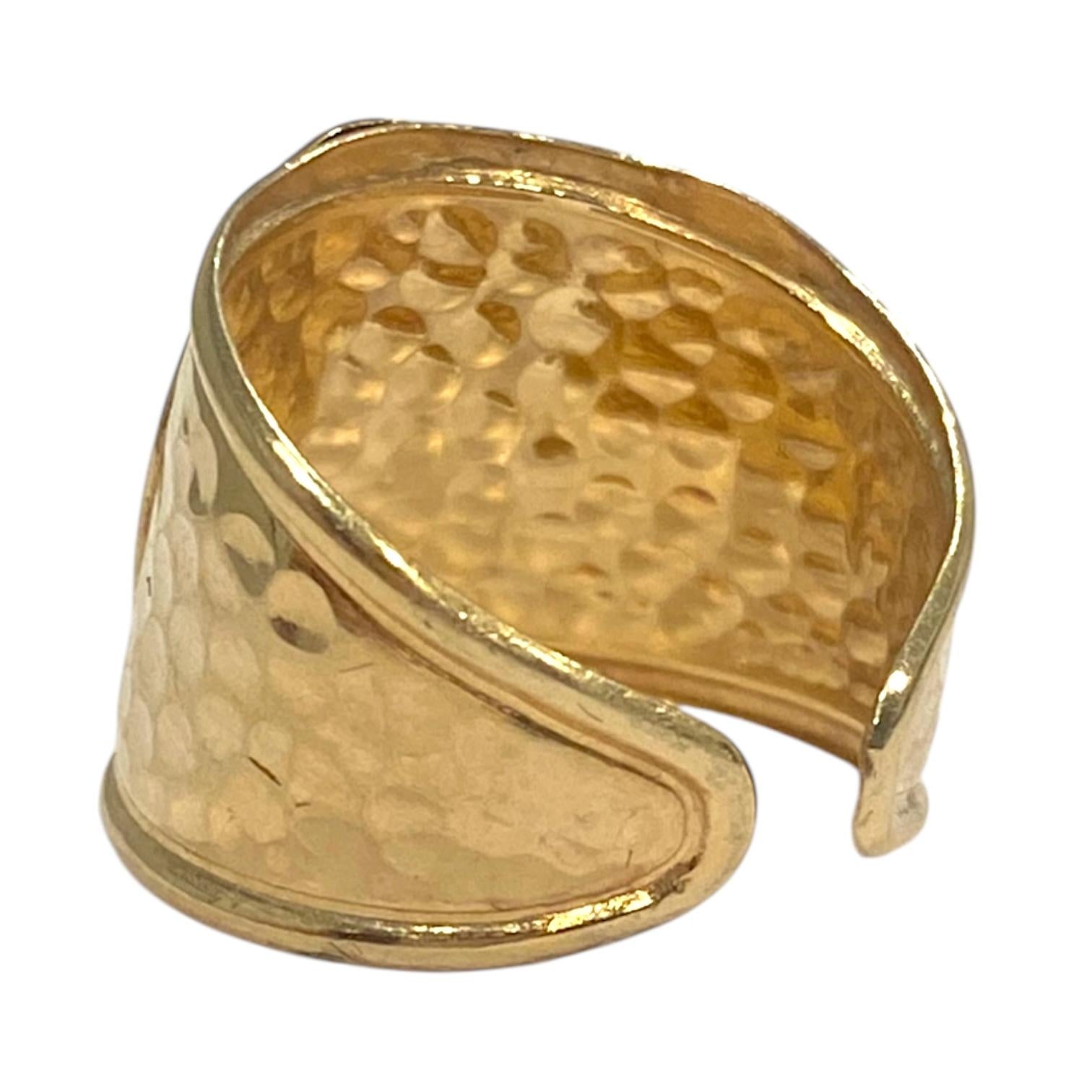 Vintage 14K Yellow Gold Cigar Band Ring