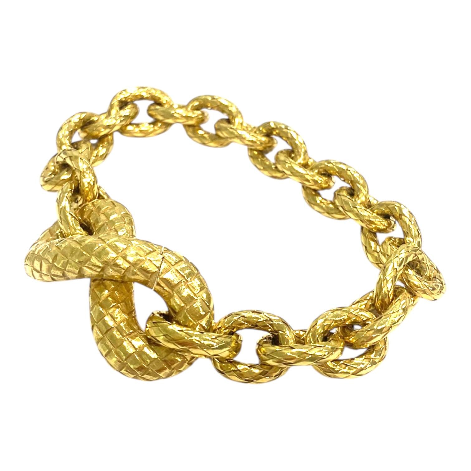 Bottega Veneta 18K Yellow Gold Torcello Bracelet