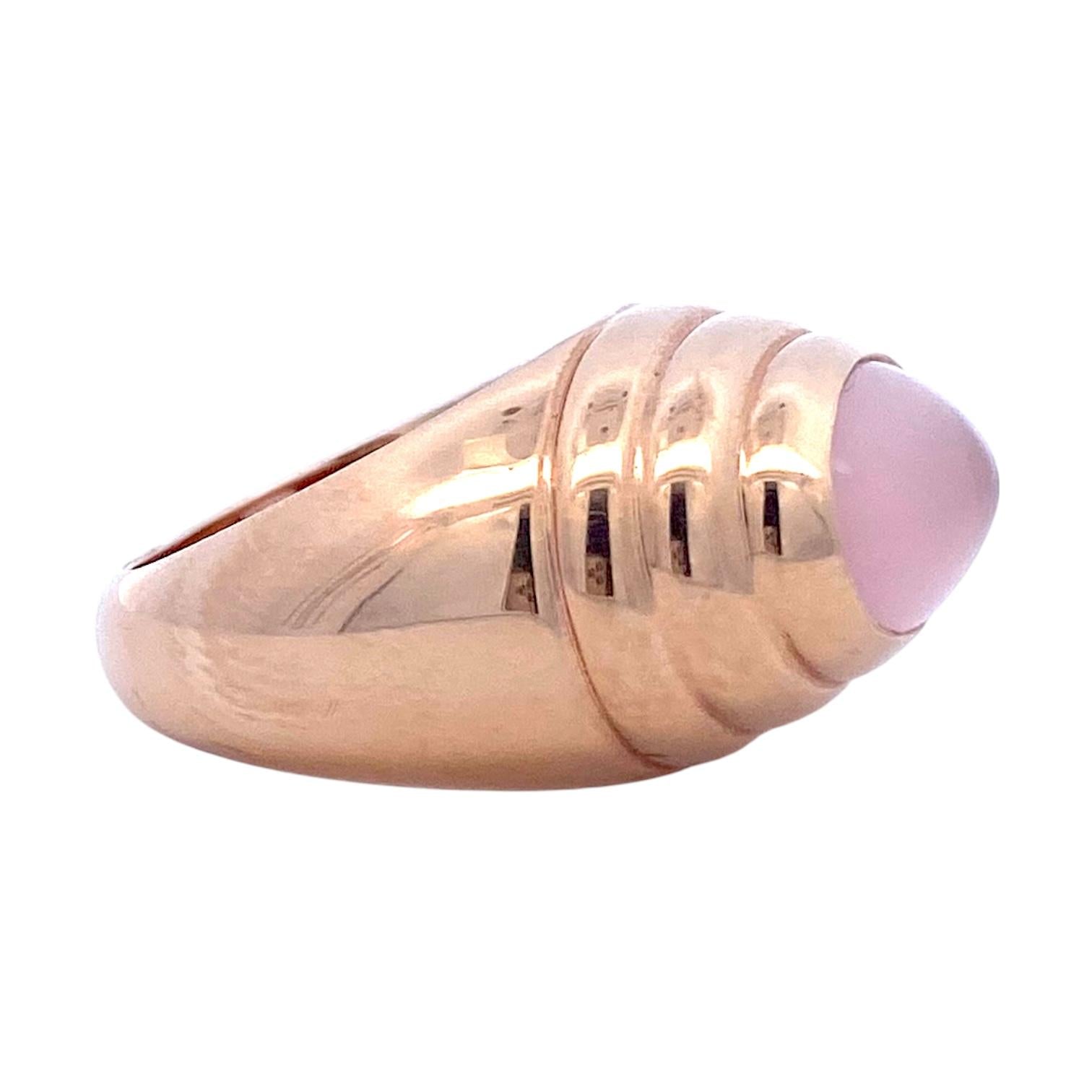 Boucheron Jaipur 18K Rose Gold Rose Quartz Ring