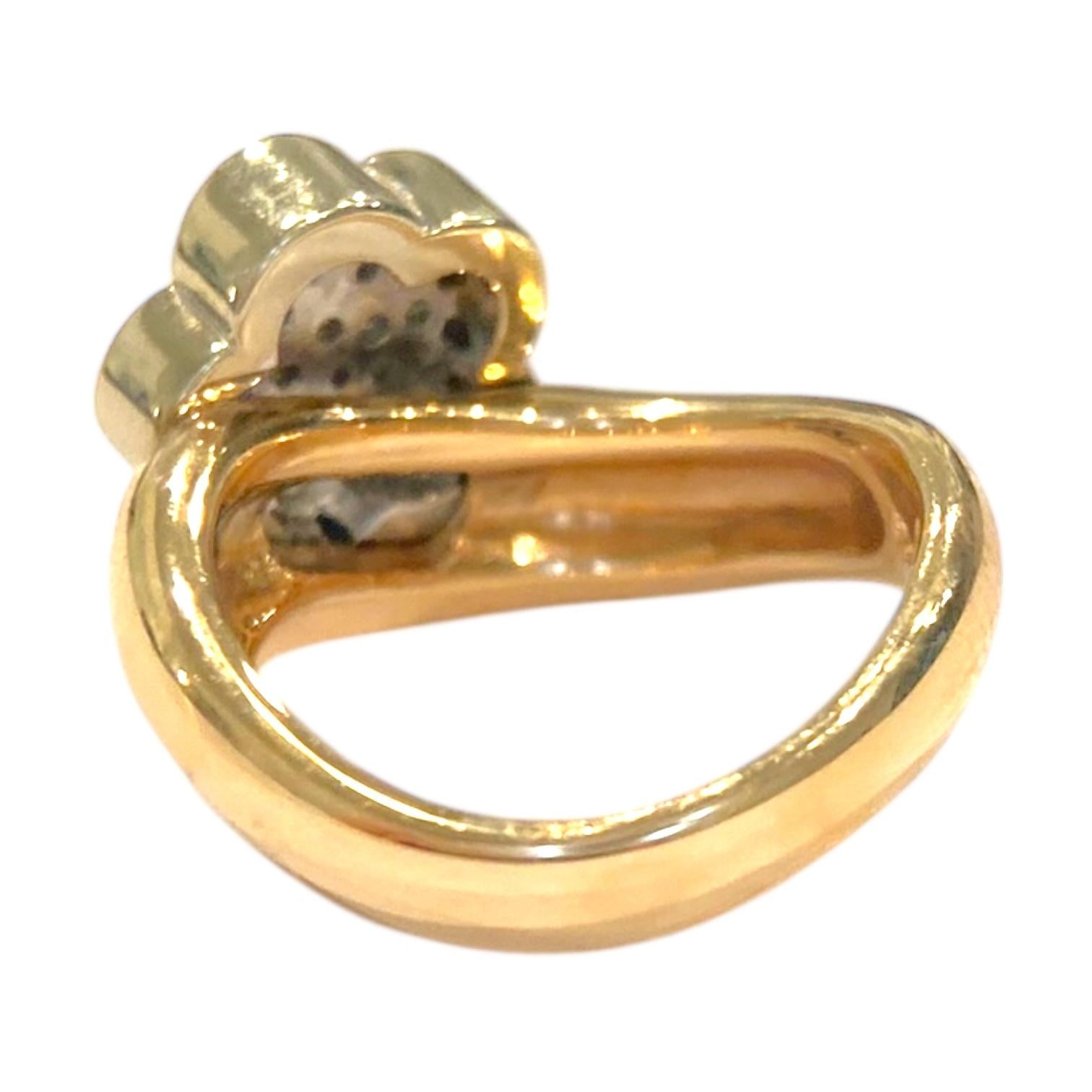 Ponte Veccio 18K Pave Diamond Flower Ring