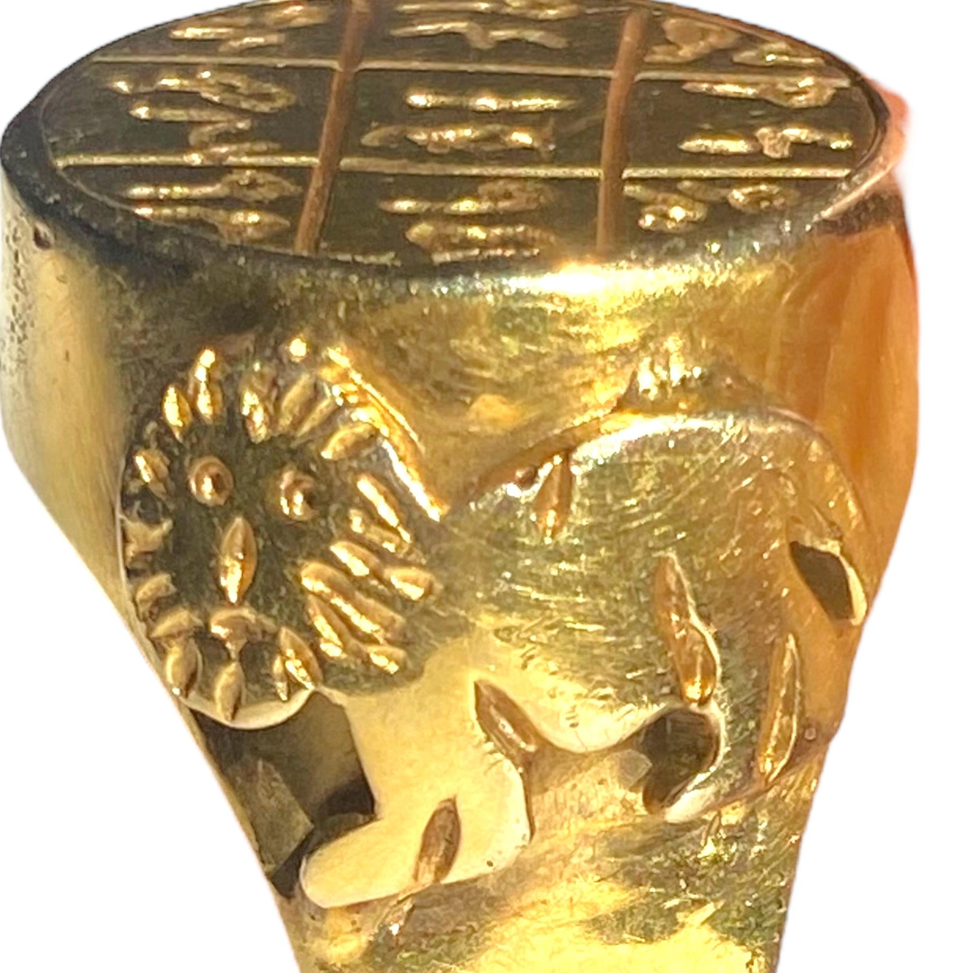 Vintage 14K Amulet Signet Ring