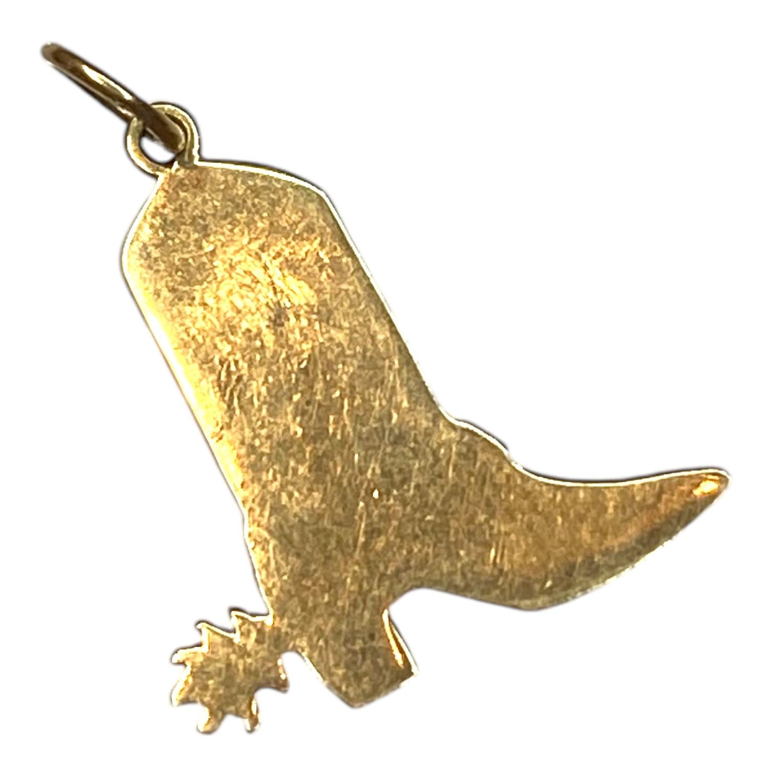 Vintage 14K Western Boot Charm Pendant