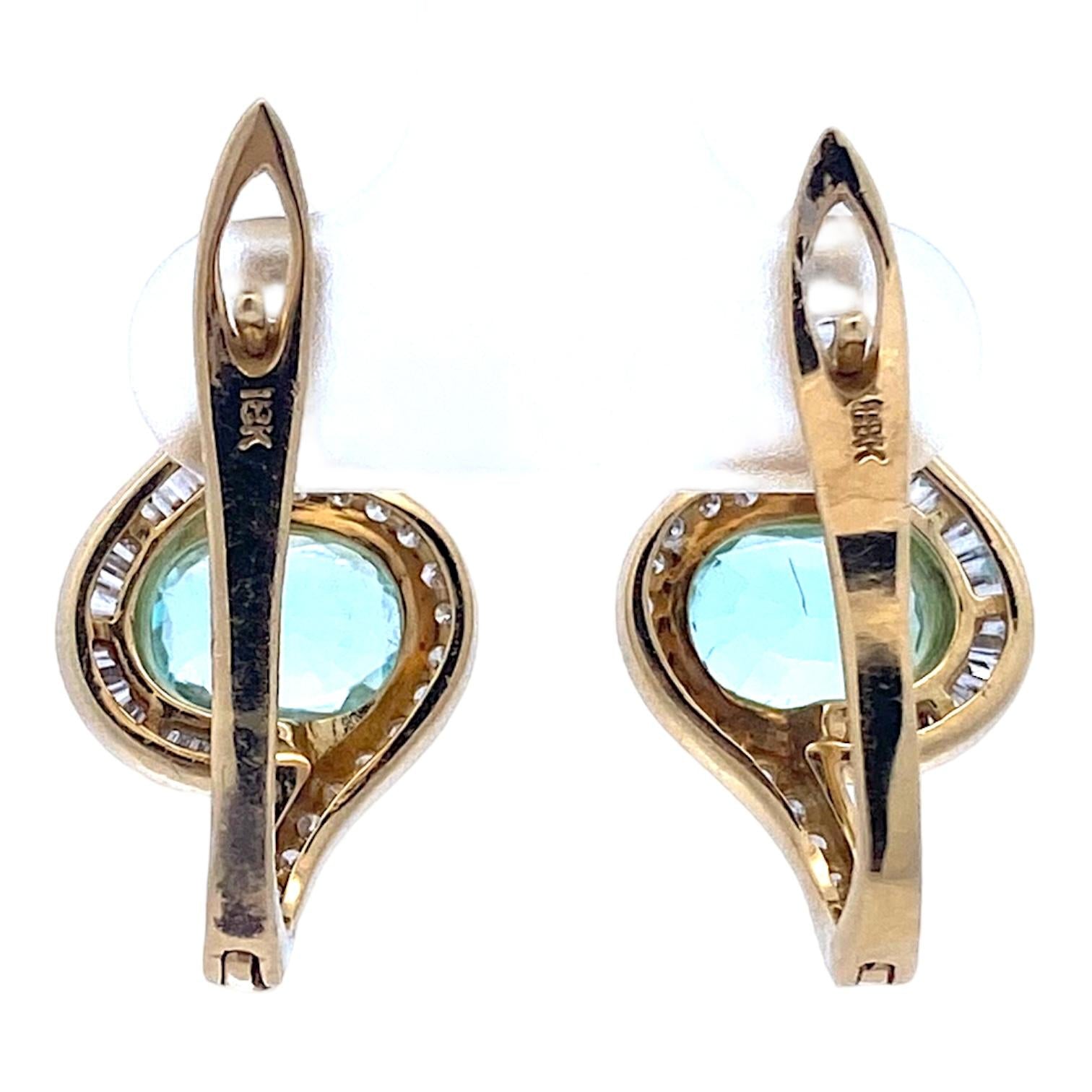 GIA Certified Paraiba Tourmaline & Diamond 18K Earrings