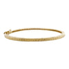 Penny Preville 18K Yellow Gold Engraved Diamond Bangle Bracelet