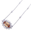 Imperial Topaz and Diamond Necklace