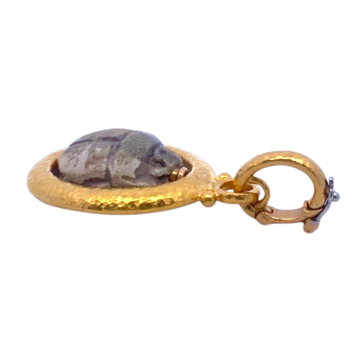 GURHAN 24K Gold Large Scarab Pendant