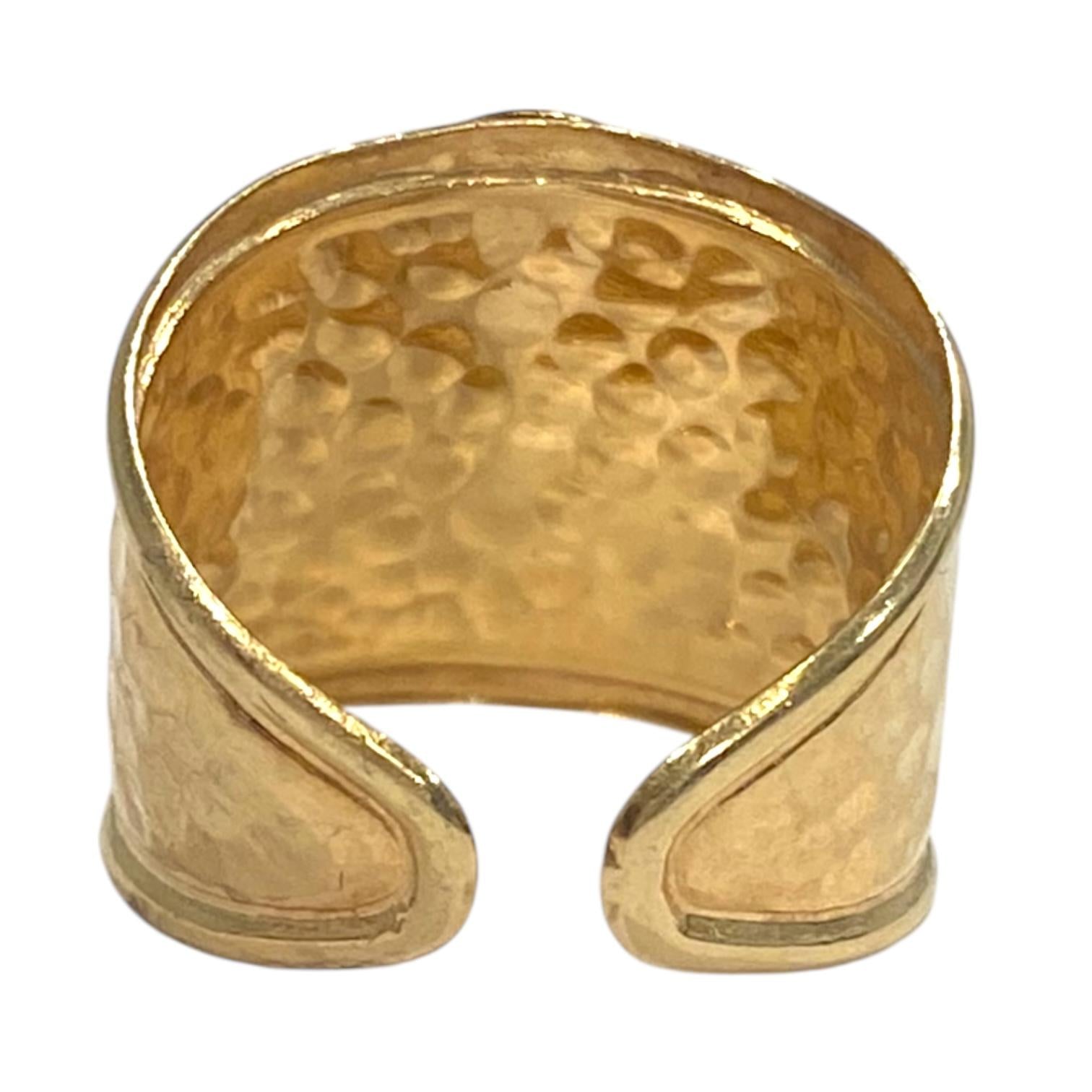 Vintage 14K Yellow Gold Cigar Band Ring