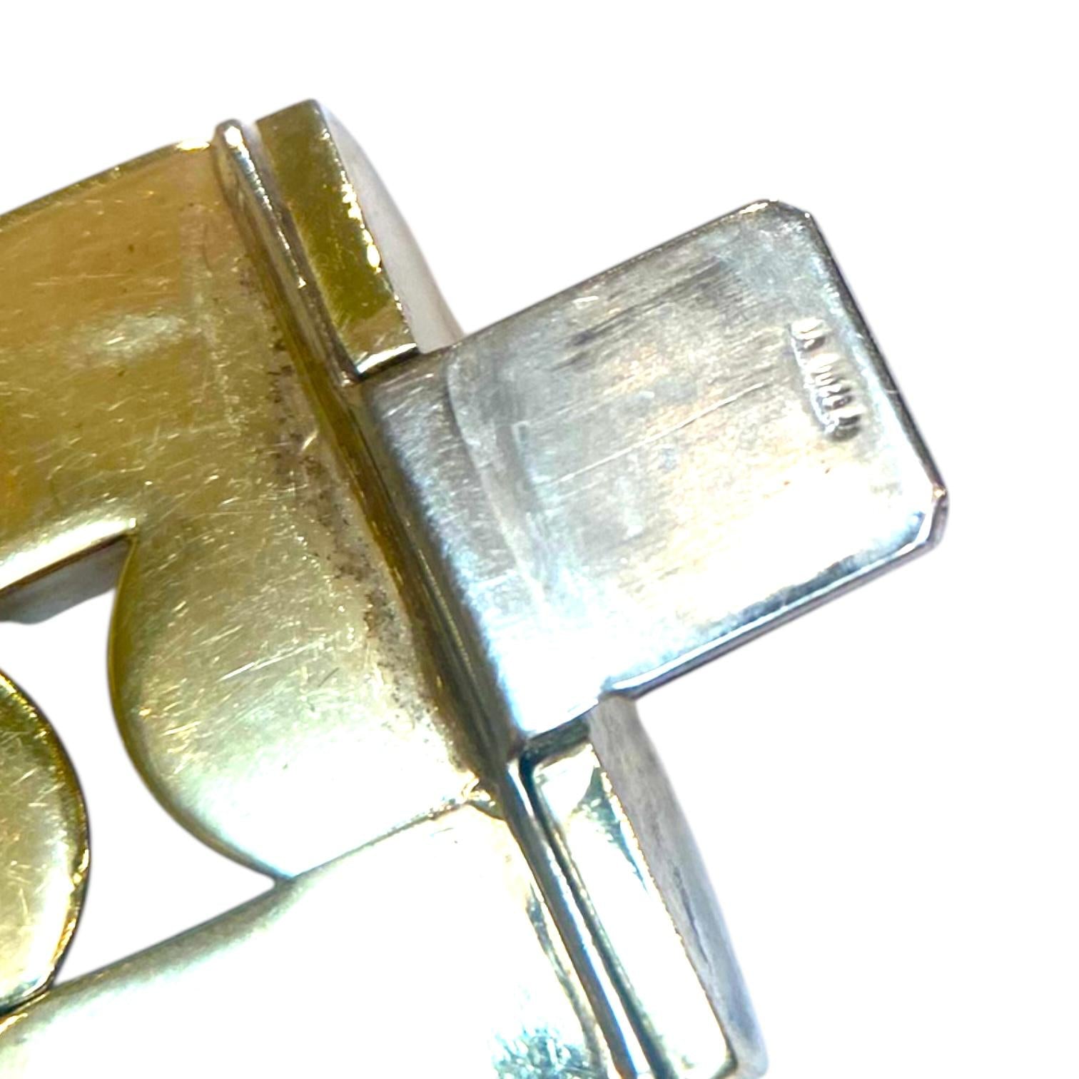 Vintage 14K Yellow Gold Wide Links Bracelet