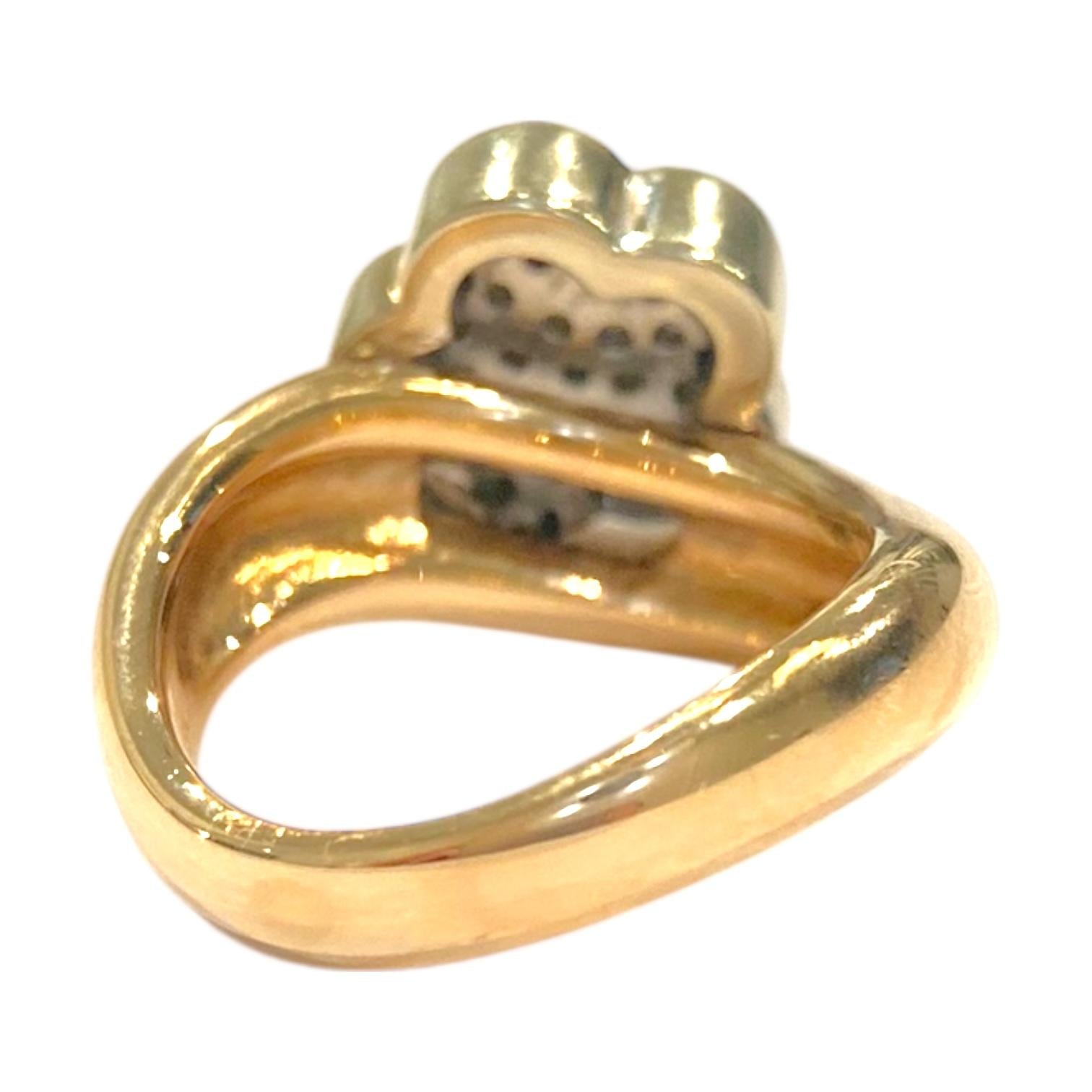 Ponte Veccio 18K Pave Diamond Flower Ring