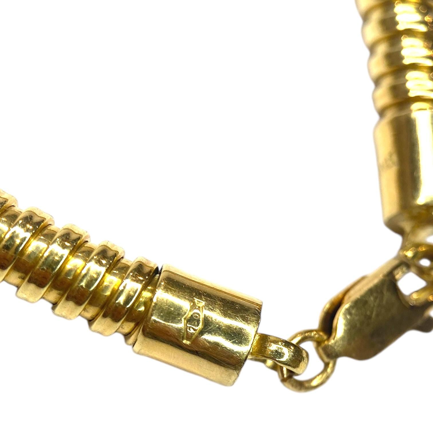 Vintage 18K Yellow Gold Tubogas Bracelet