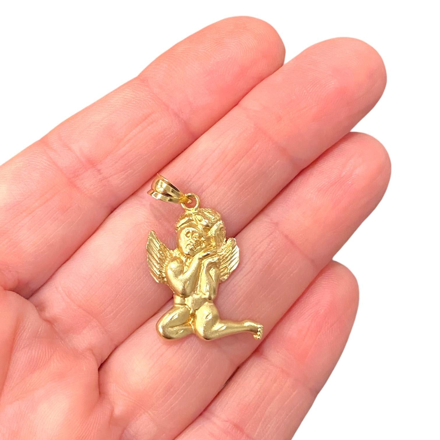 Vintage 14K Gold Cherub Pendant