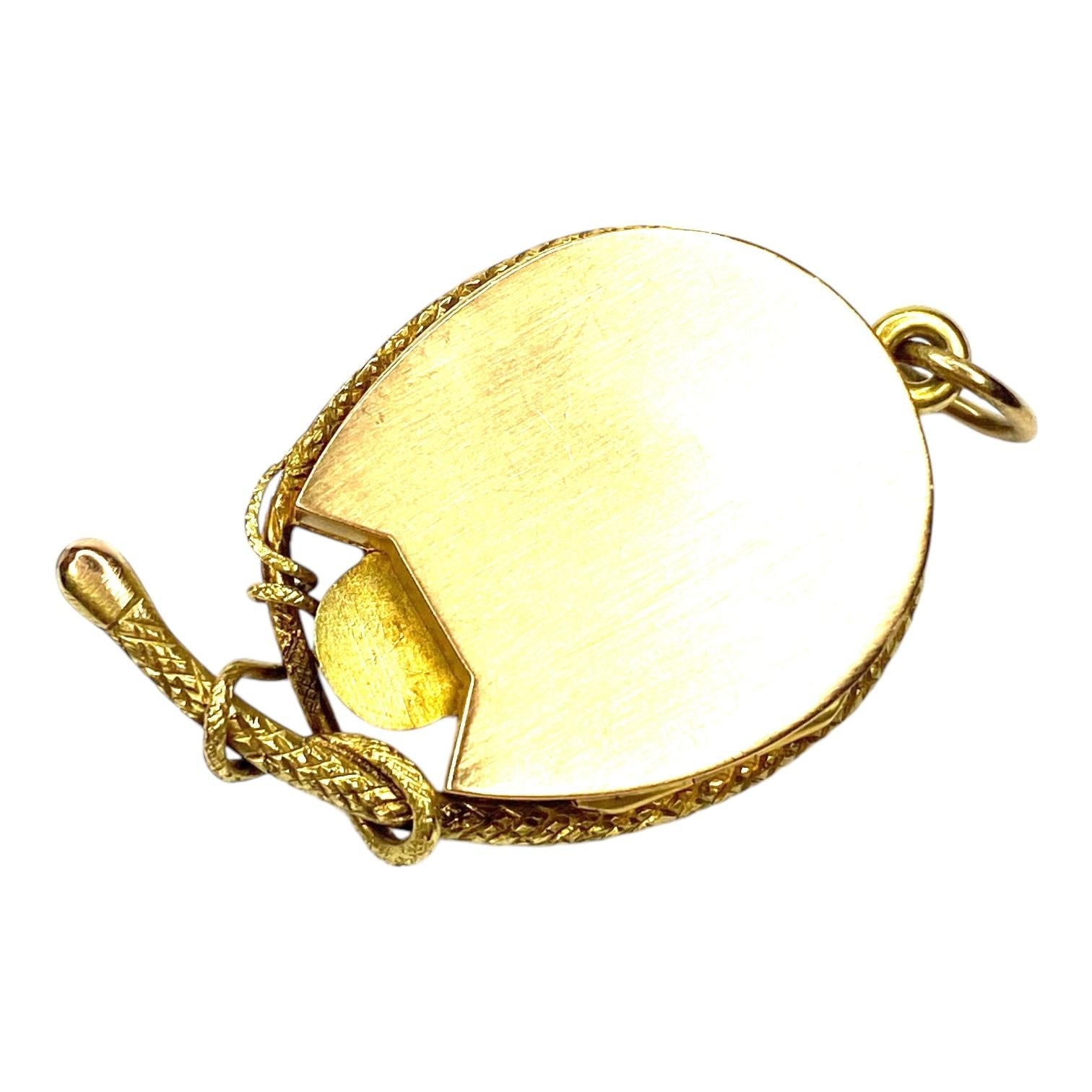 Antique 14K Gold Horseshoe Jockey Locket