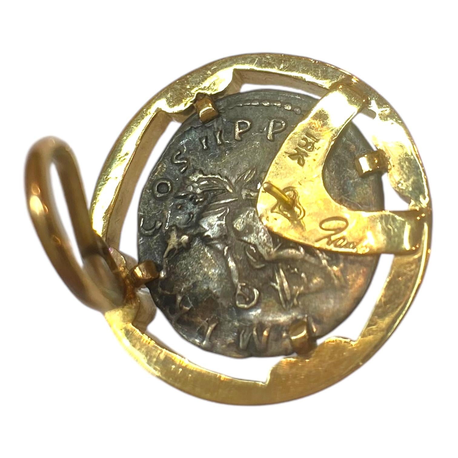 Vintage 18K Gold and Byzantine Coin Earrings