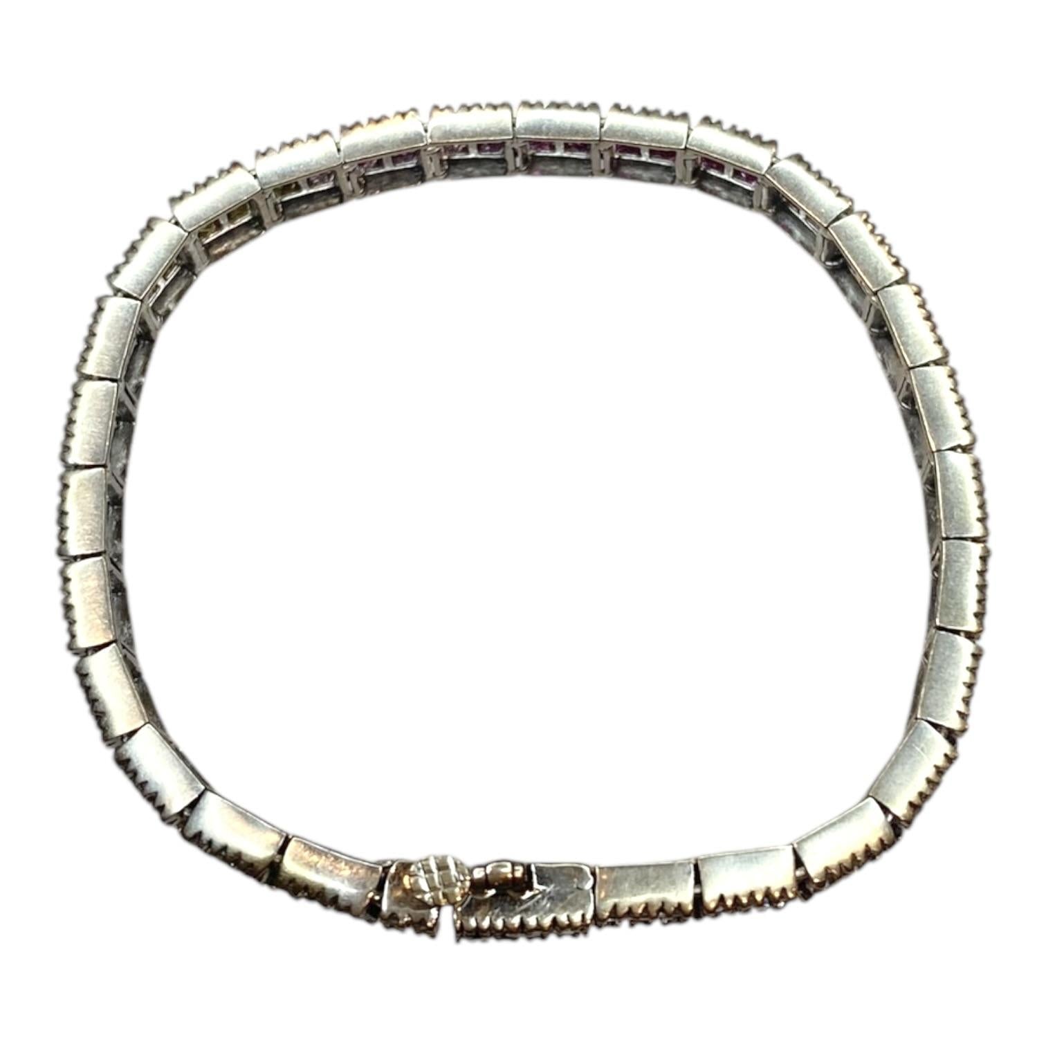 EFFY 14K White Gold Multi Color Sapphire & Diamond Bracelet