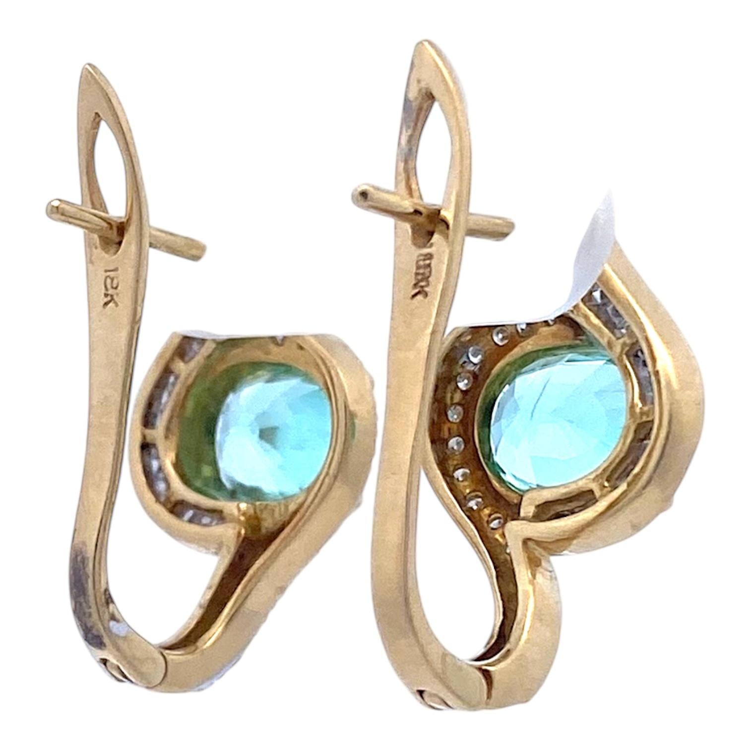 GIA Certified Paraiba Tourmaline & Diamond 18K Earrings
