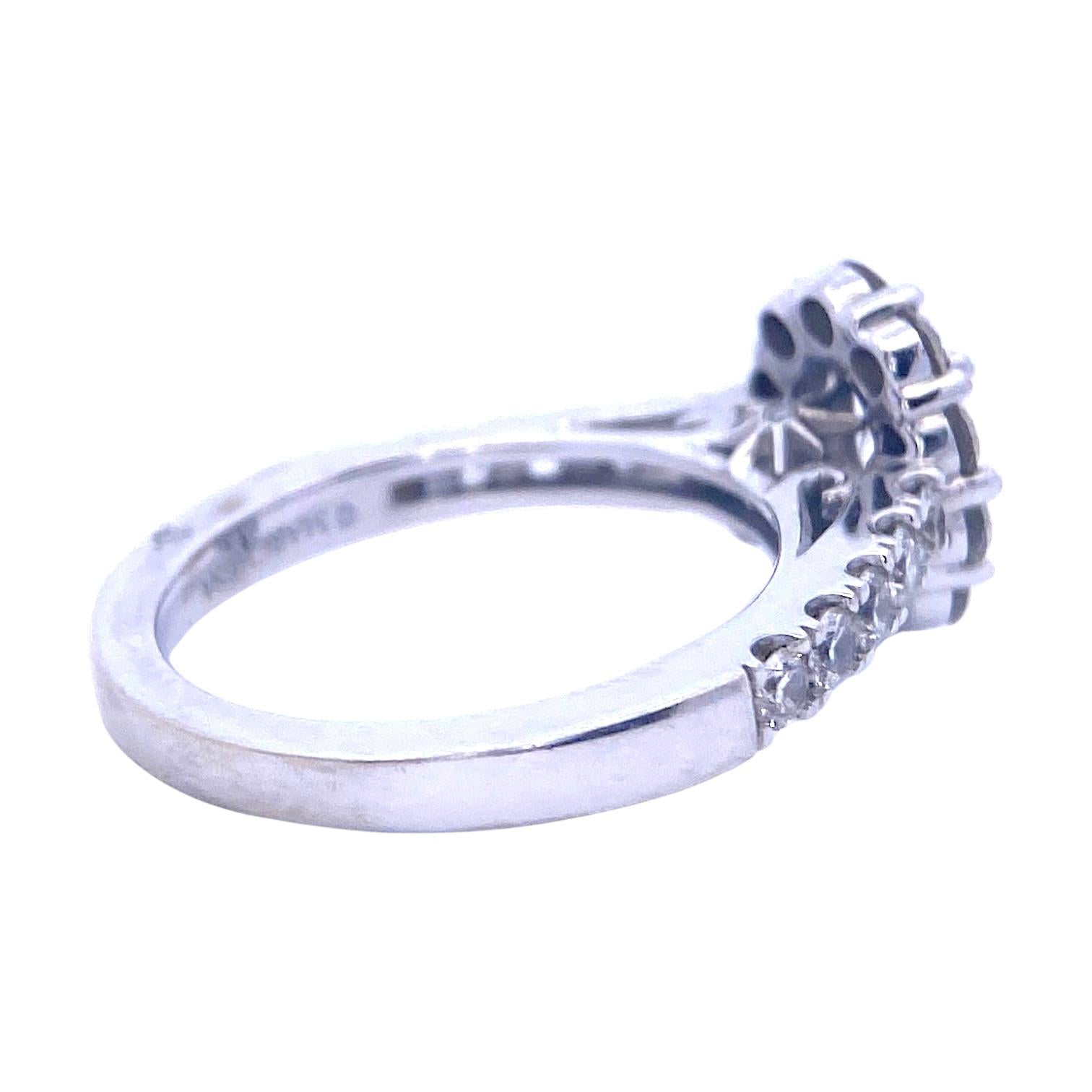 Marchesa 18K White Gold Oval Diamond Engagement Ring