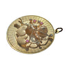 Vintage 10K Cupid and Hearts Large Disc Charm Pendant