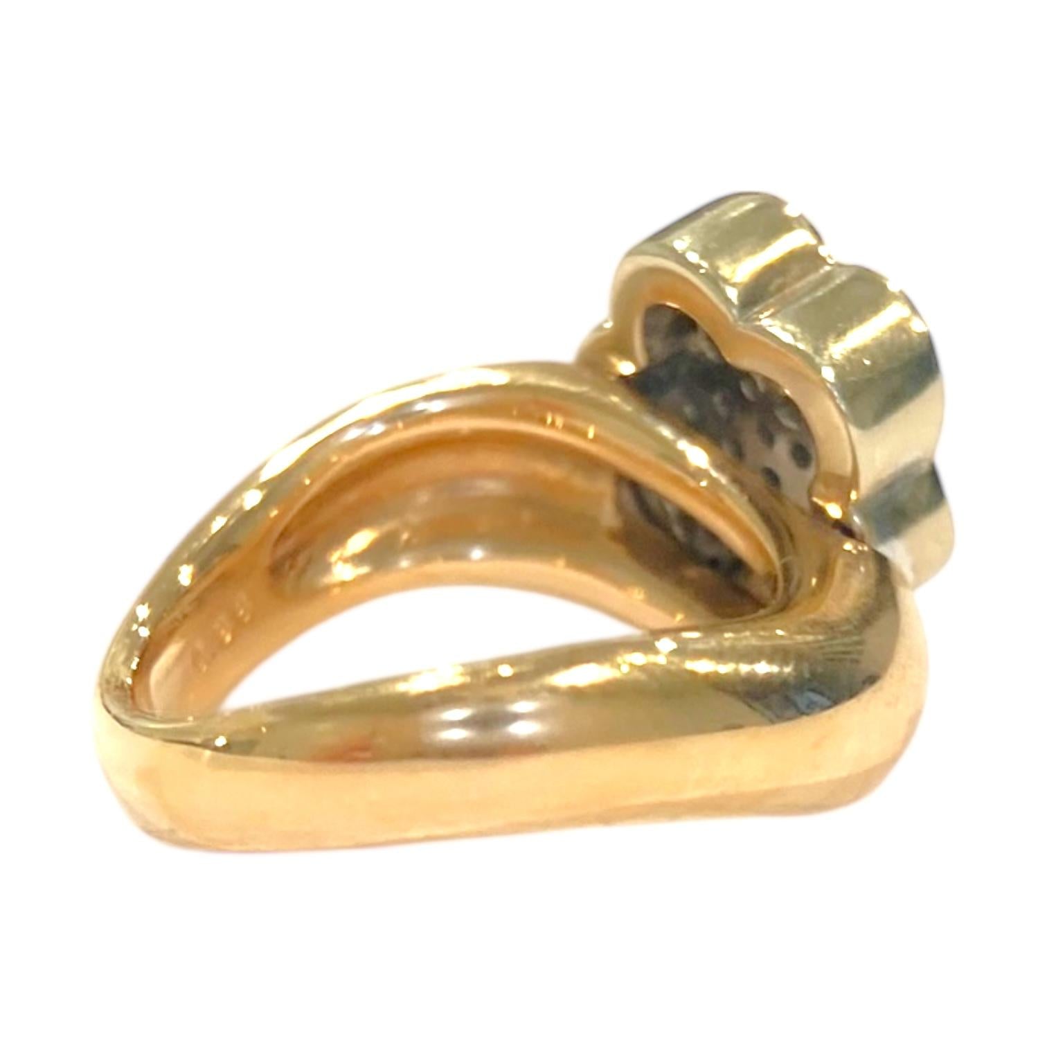 Ponte Veccio 18K Pave Diamond Flower Ring