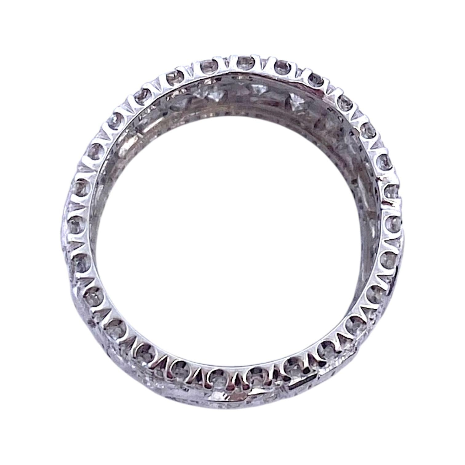 Vintage Platinum Diamond Eternity Band