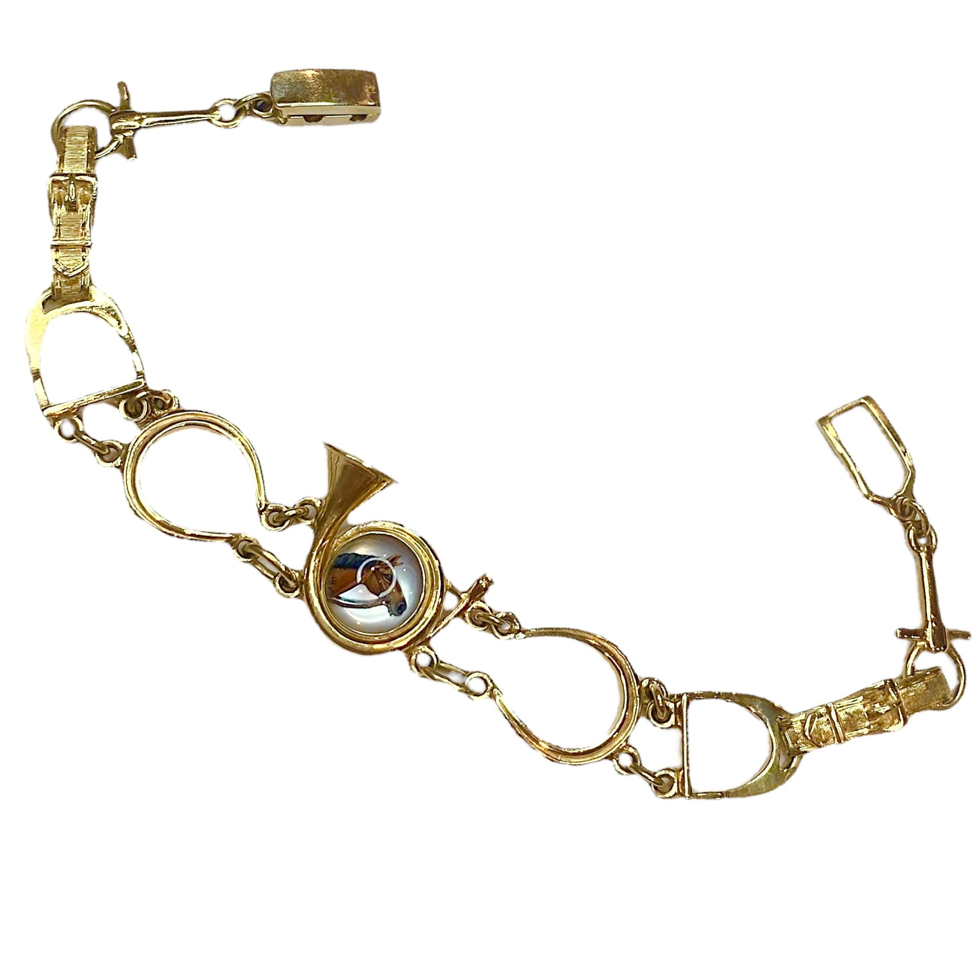 Henry Blank & Co. Essex Crystal Horse Equestrian 14K Bracelet