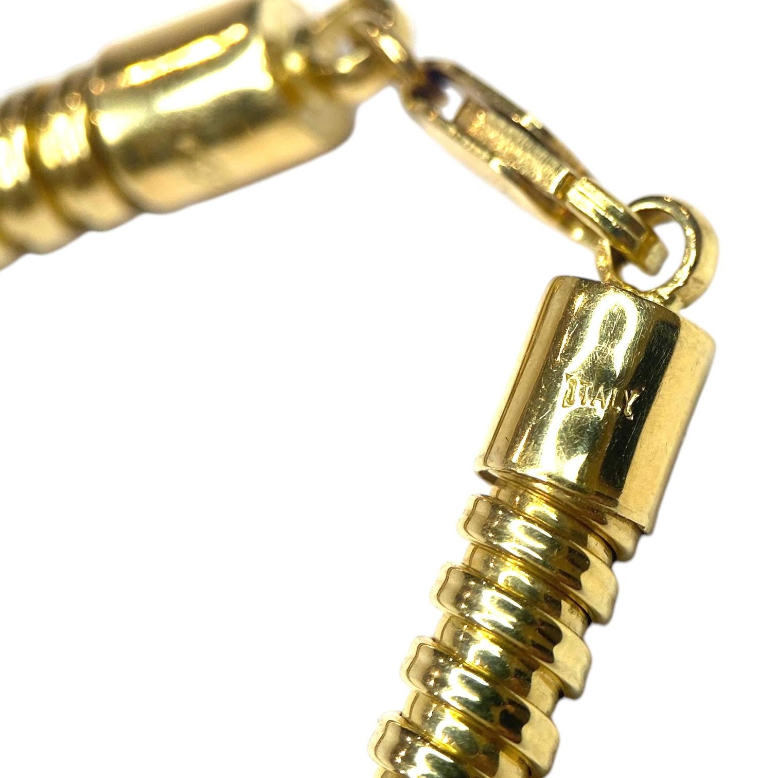 Vintage 18K Yellow Gold Tubogas Bracelet