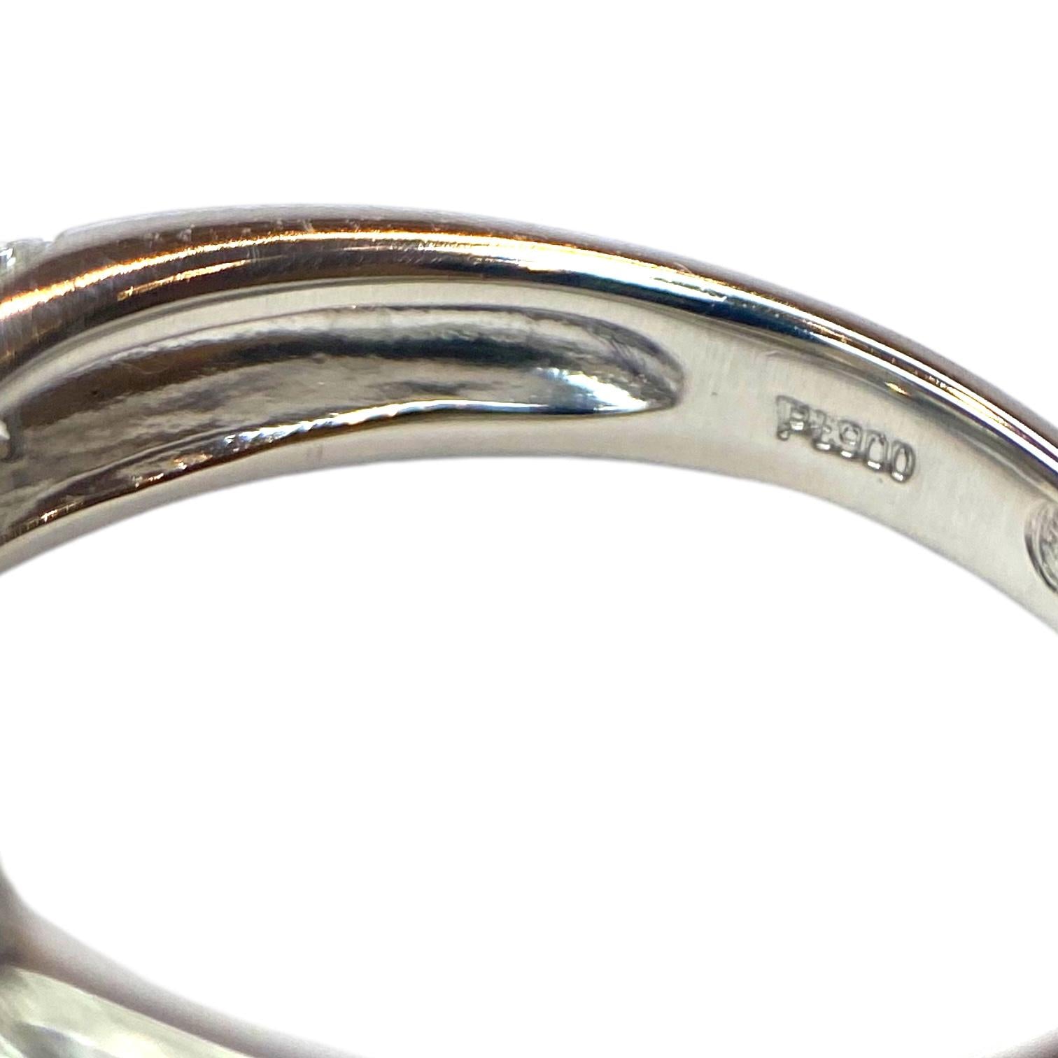 Platinum Aquamarine and Diamond Ring