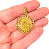 Vintage "Fortuna, Goddess of Luck" 18K Double Sided Pendant
