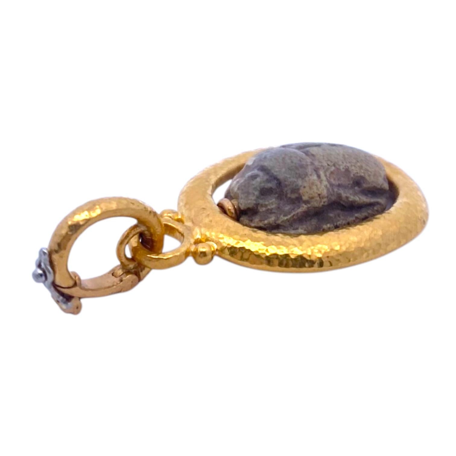 GURHAN 24K Gold Large Scarab Pendant
