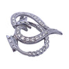 Vintage Platinum Diamond Heart and Arrow Pin Pendant