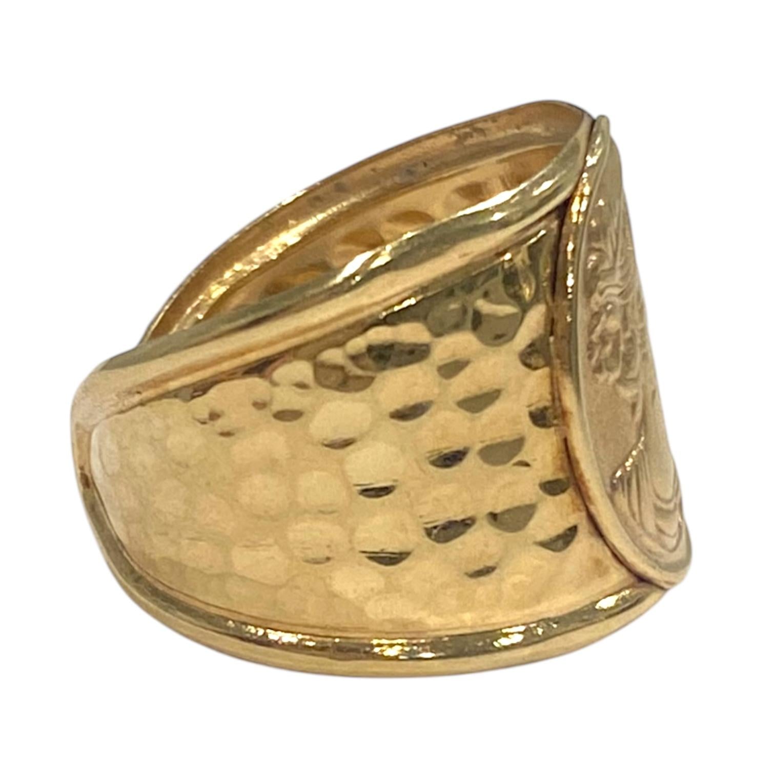 Vintage 14K Yellow Gold Cigar Band Ring