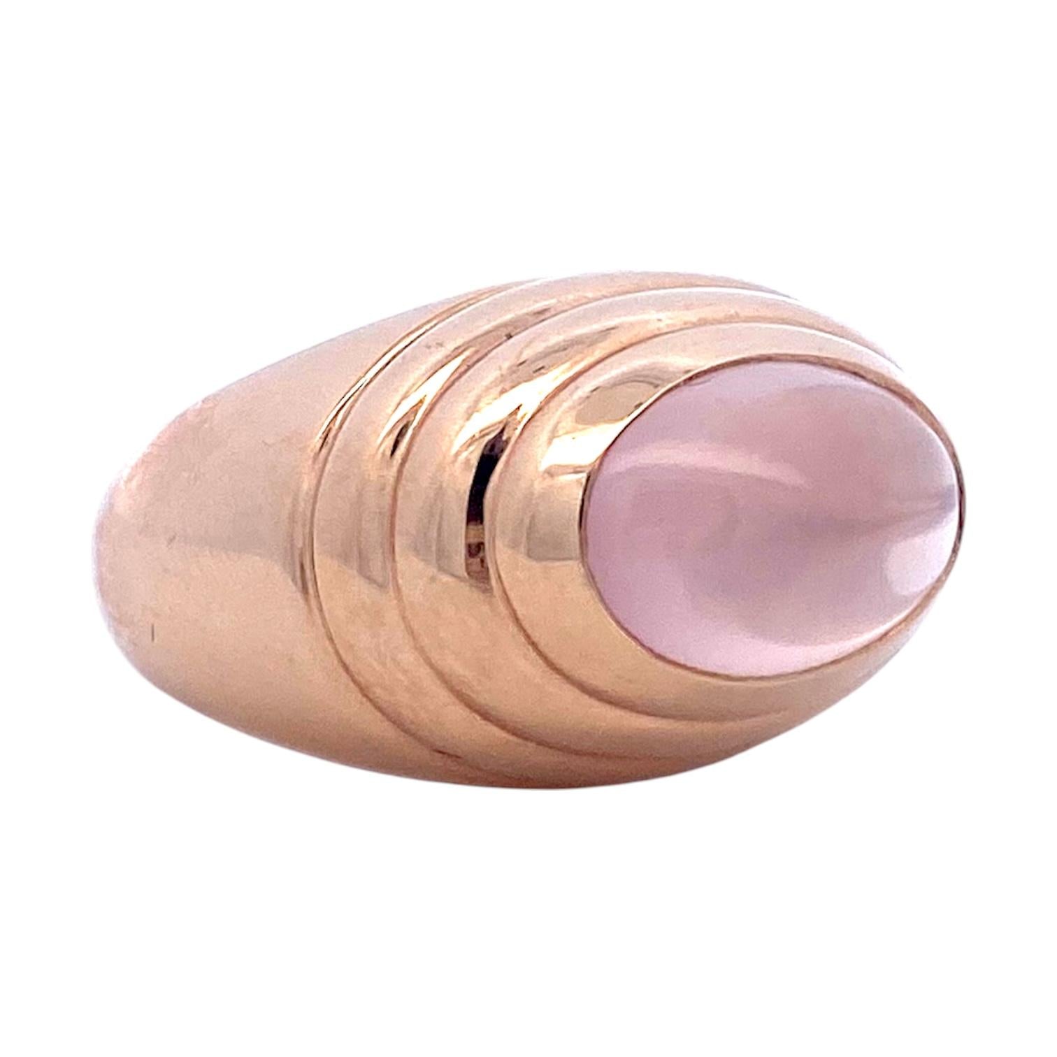 Boucheron Jaipur 18K Rose Gold Rose Quartz Ring