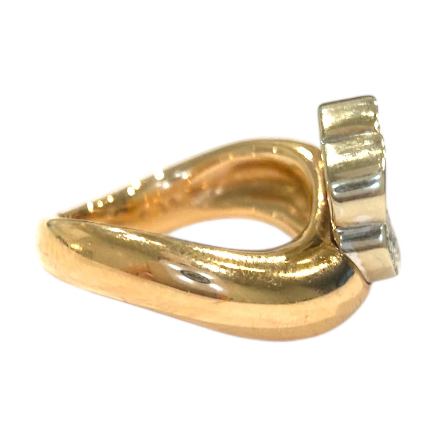 Ponte Veccio 18K Pave Diamond Flower Ring