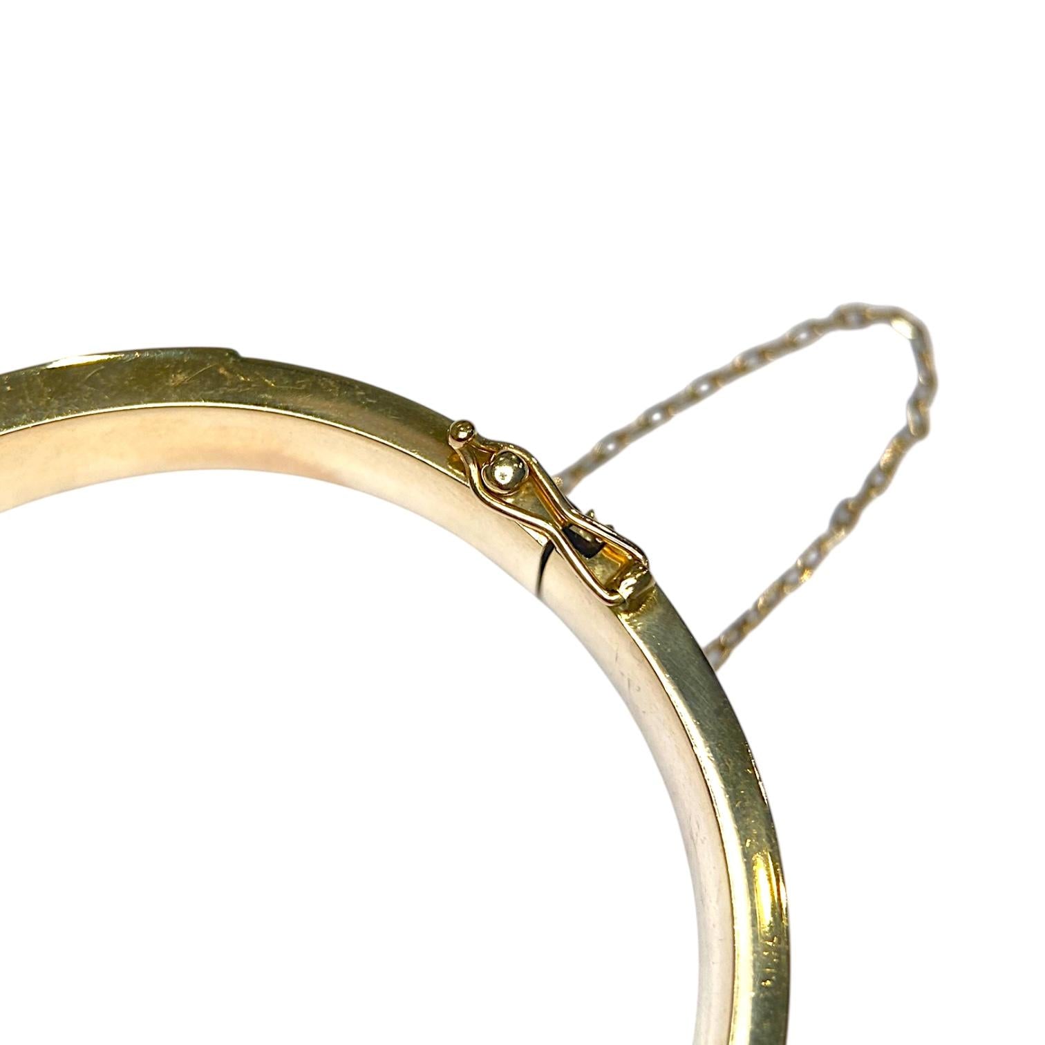 Vintage 18K Yellow "Amparo" Diamond Bangle Bracelet