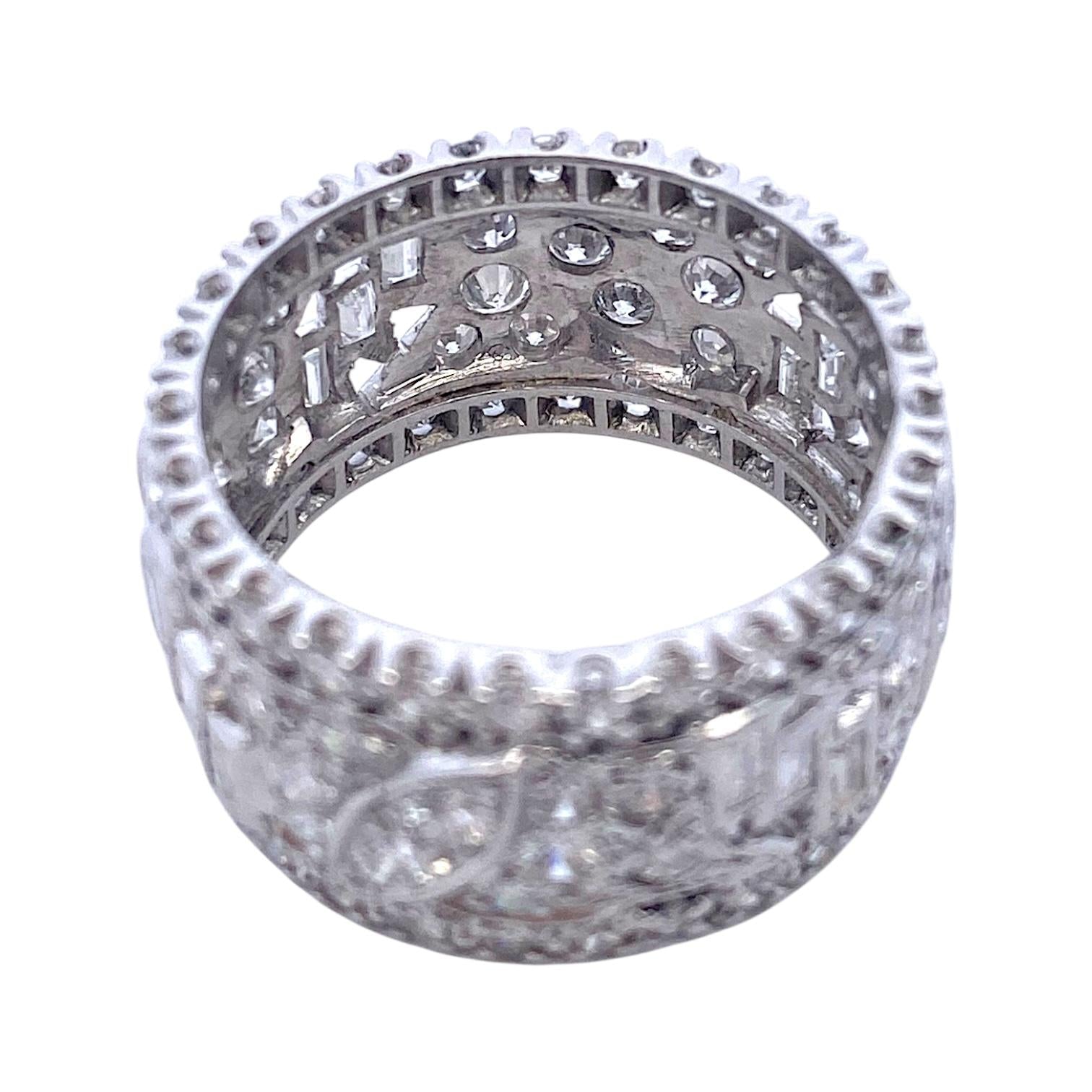 Vintage Platinum Diamond Eternity Band