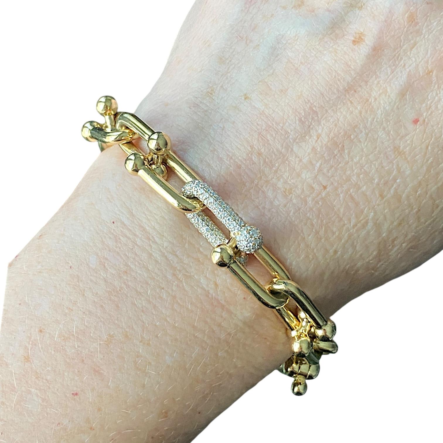 Tiffany & Co. 18K Yellow Gold Diamond HardWear Large Links Bracelet