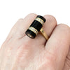 Vintage Bernard K Passman 18K Gold Black Coral & Diamond Ring