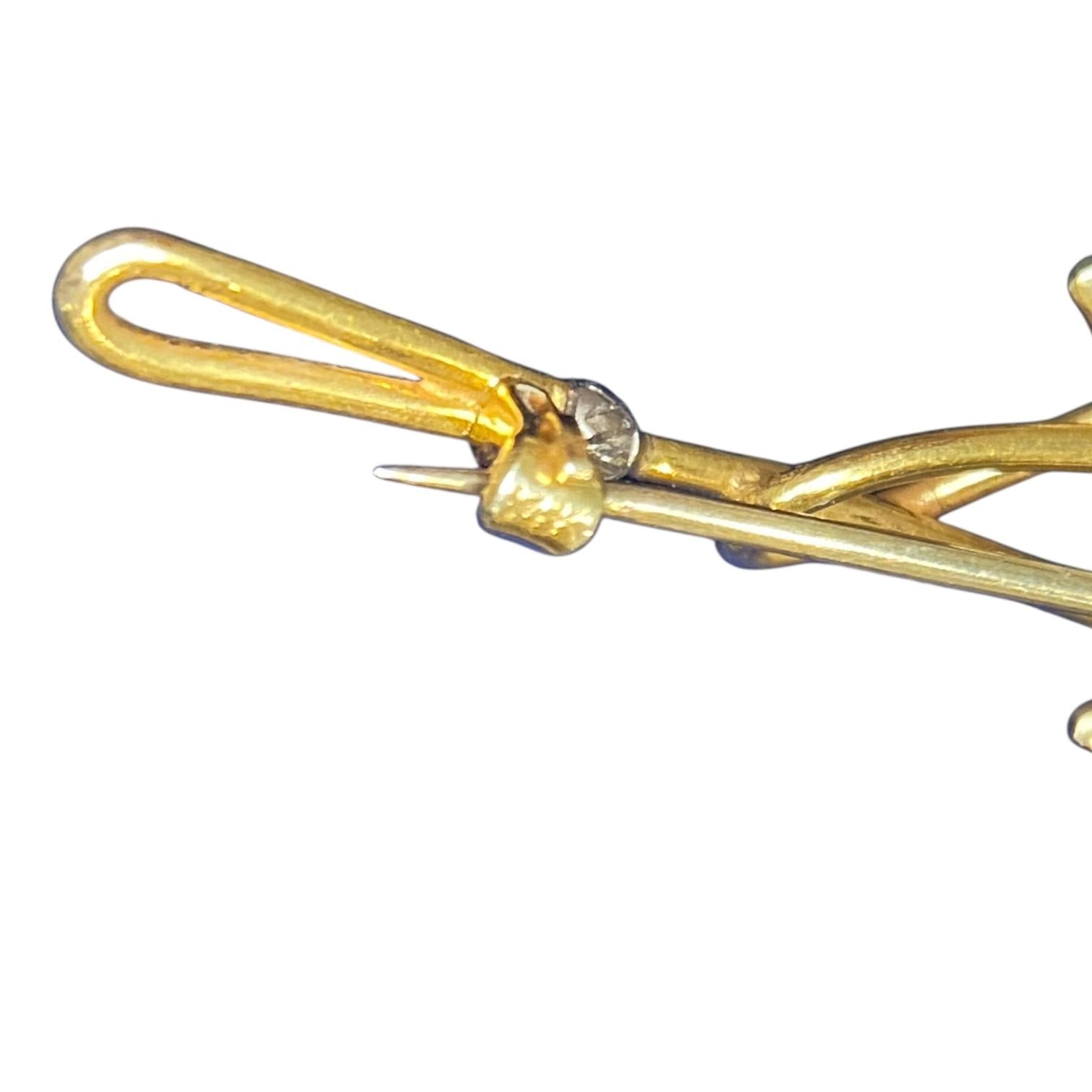 Vintage 14K Terrier with Leash Dog Pin