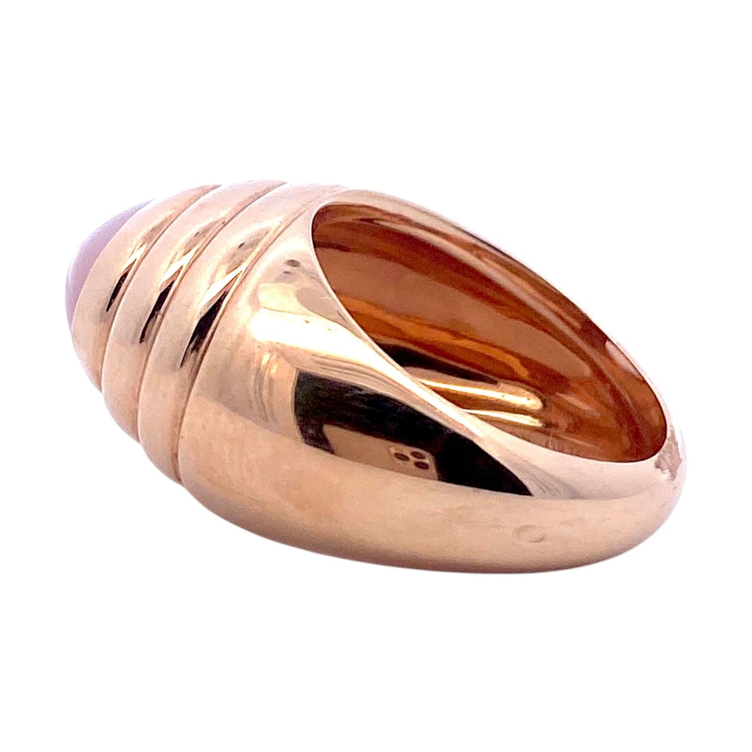Boucheron Jaipur 18K Rose Gold Rose Quartz Ring