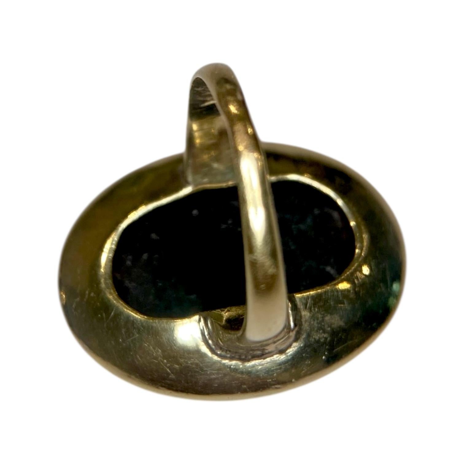 Antique 14K Gold Agate Cameo Ring