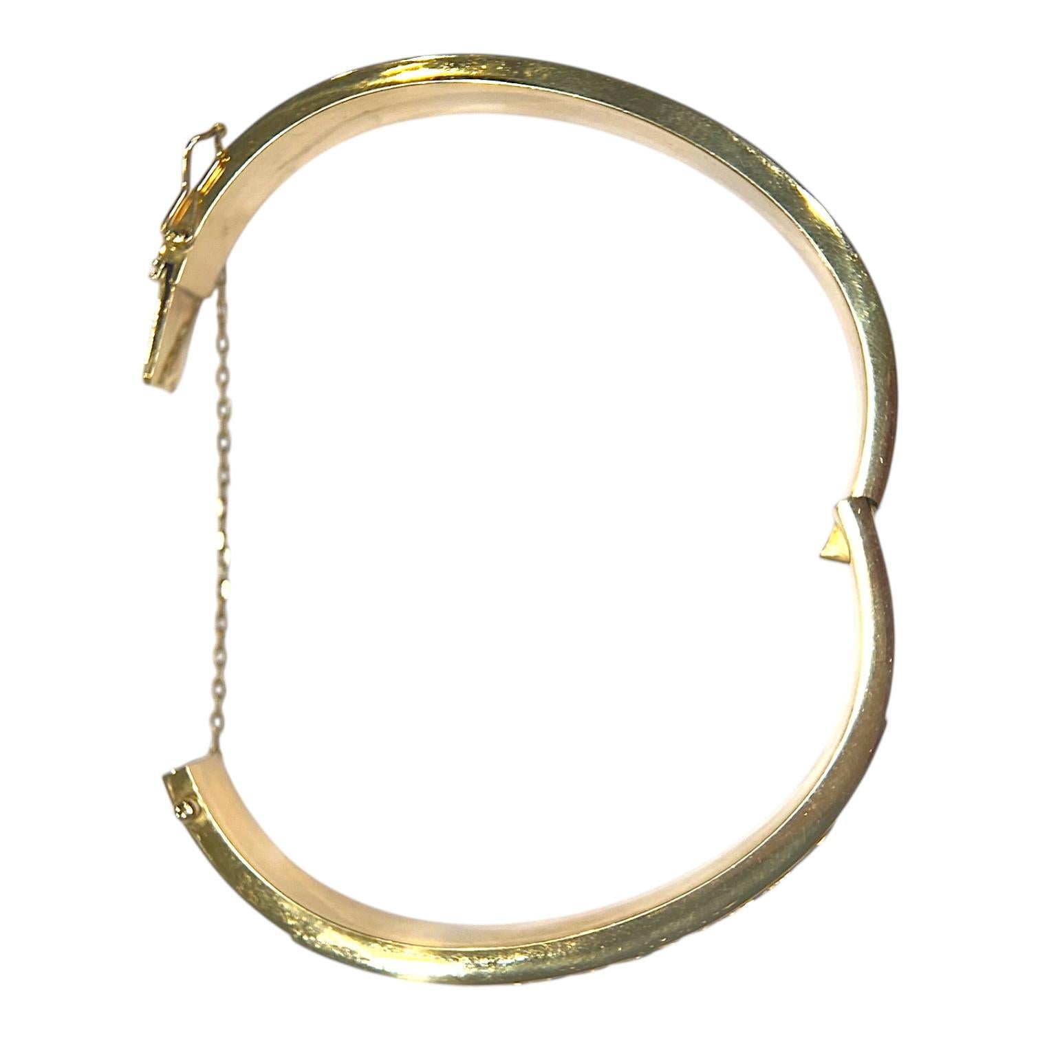 Vintage 18K Yellow "Amparo" Diamond Bangle Bracelet