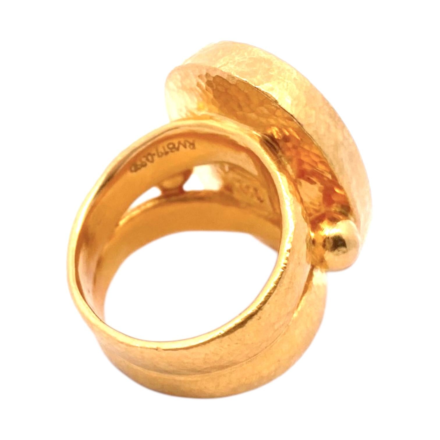 GURHAN Antiquities 24K Gold Large Carnelian Intaglio Signet Ring