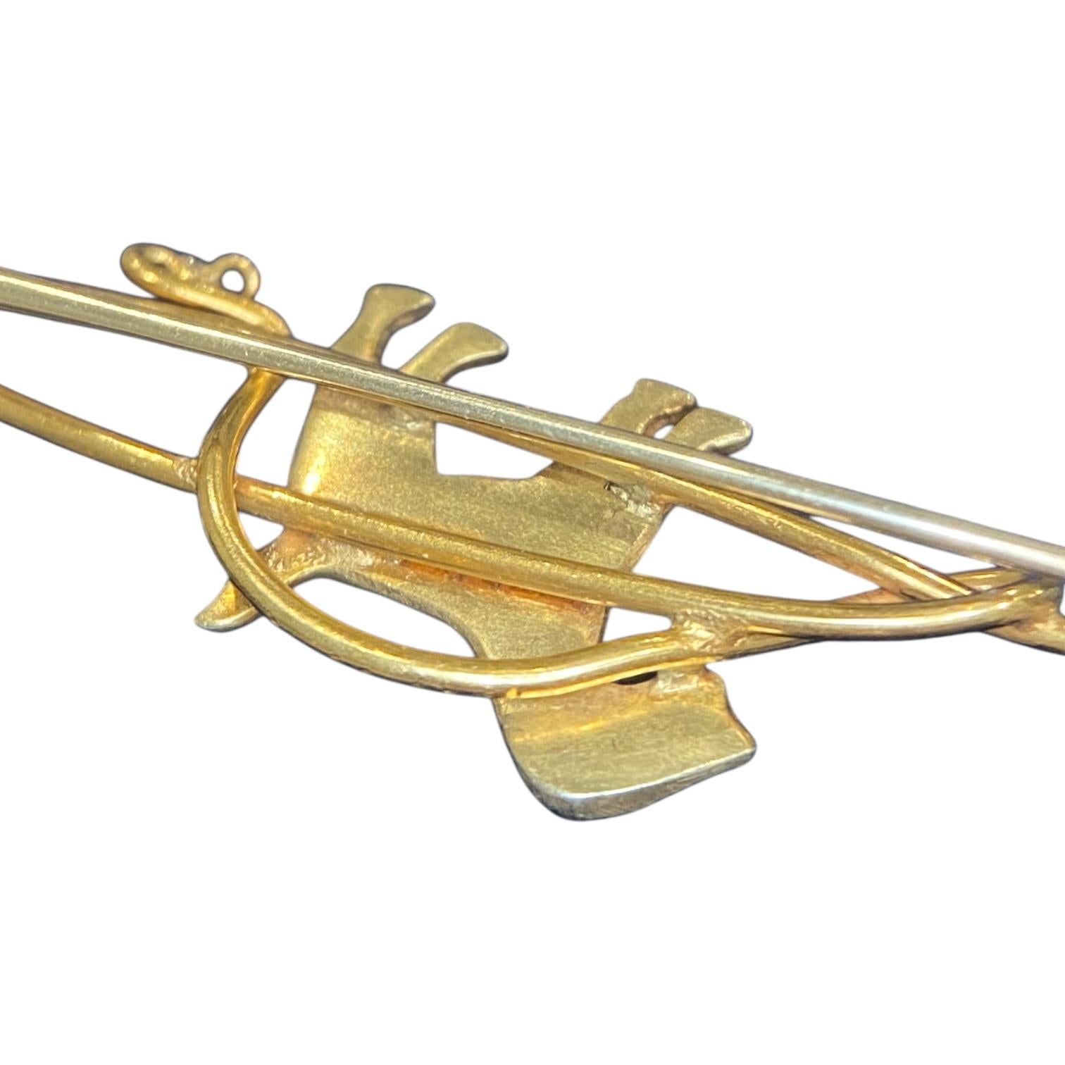 Vintage 14K Terrier with Leash Dog Pin