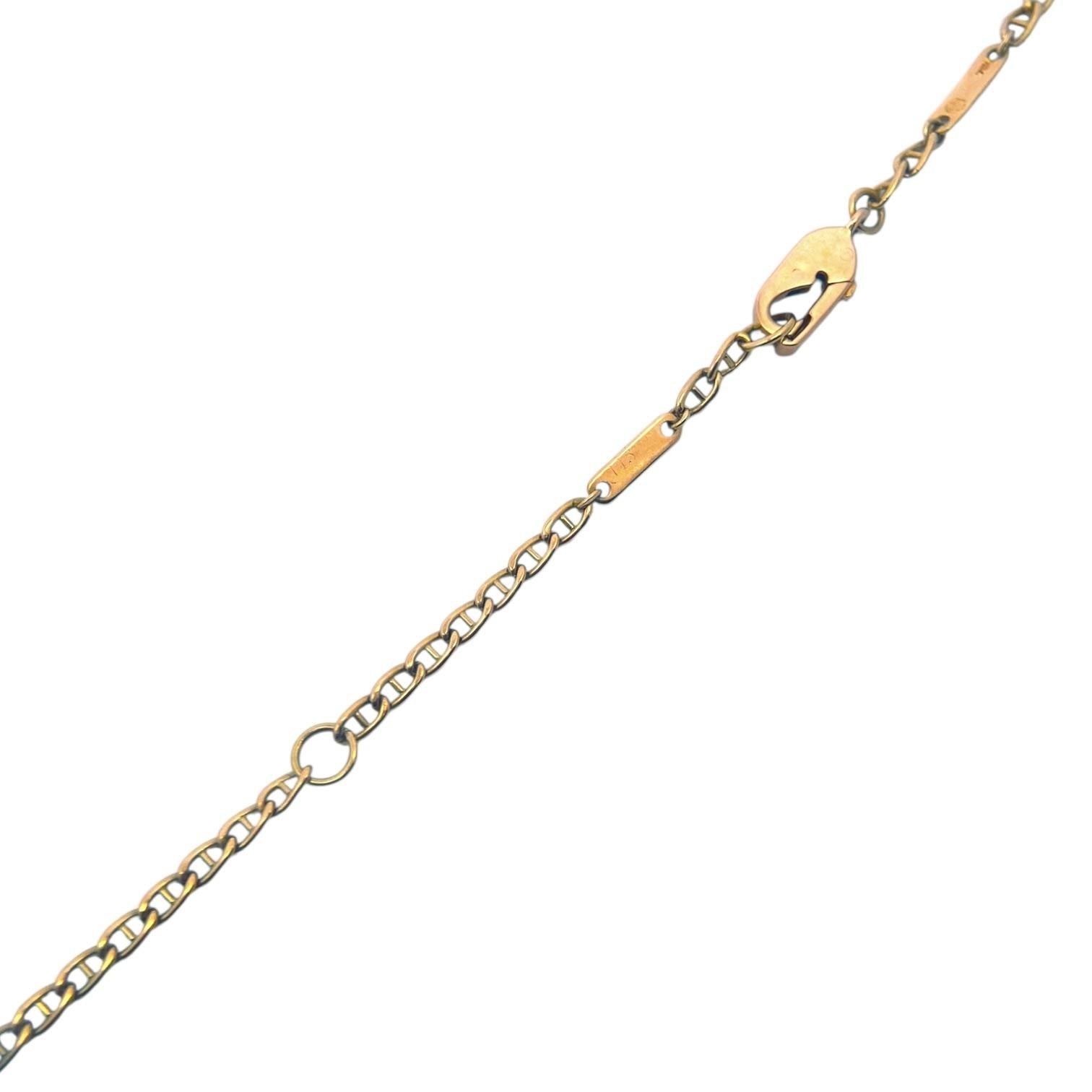 Carrera Y Carrera Diamond 18K Yellow Gold Moon Child Pendant Chain Necklace