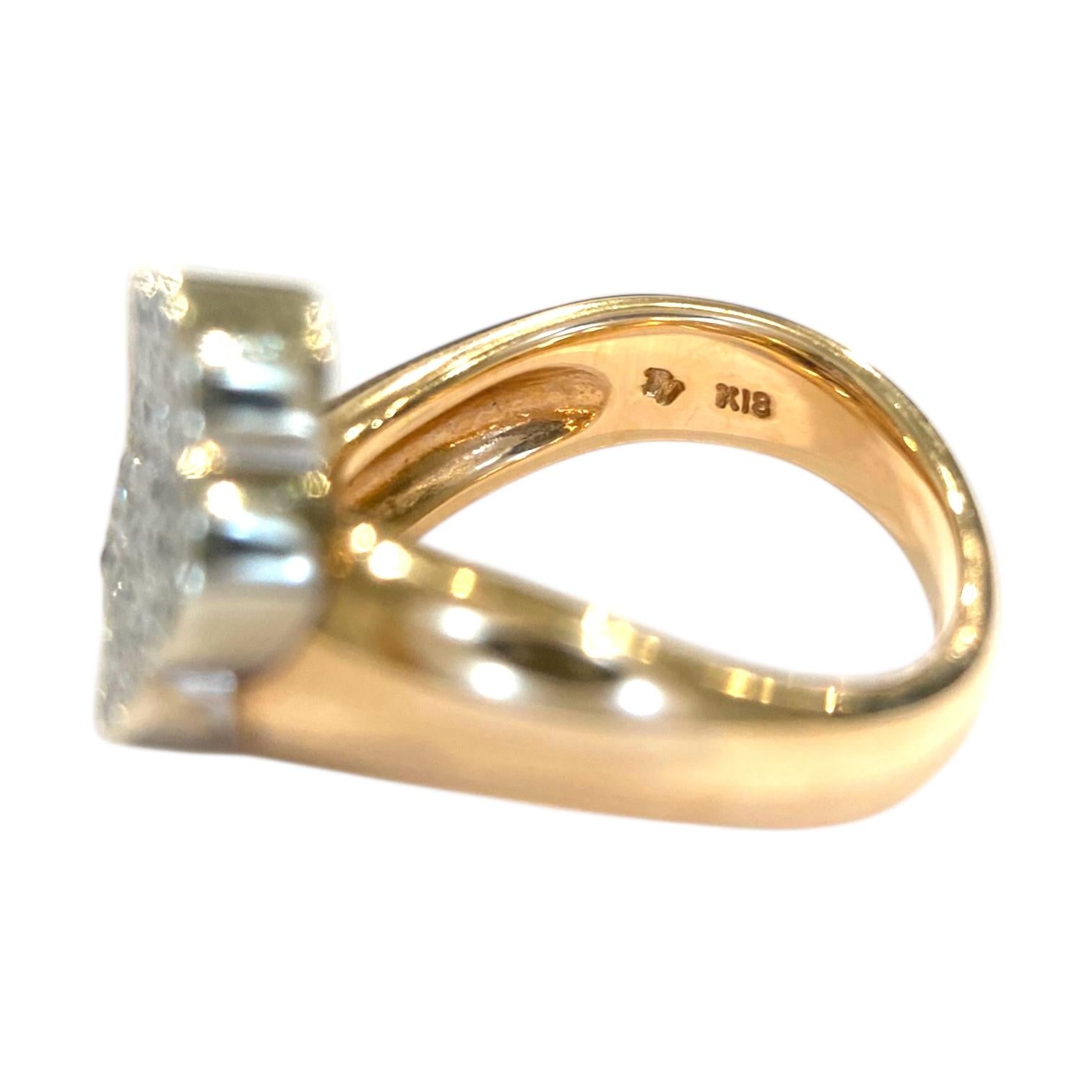 Ponte Veccio 18K Pave Diamond Flower Ring